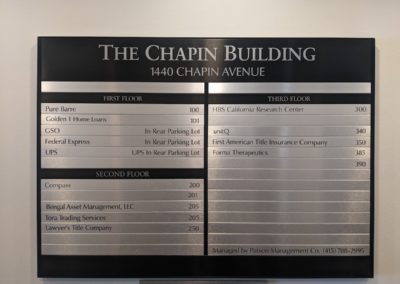 1440 Chapin Building Directory – Burlingame, CA
