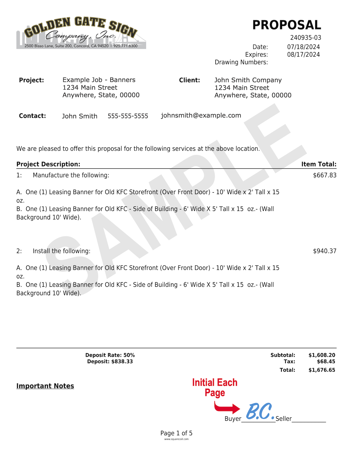 Proposal Sample Page 1